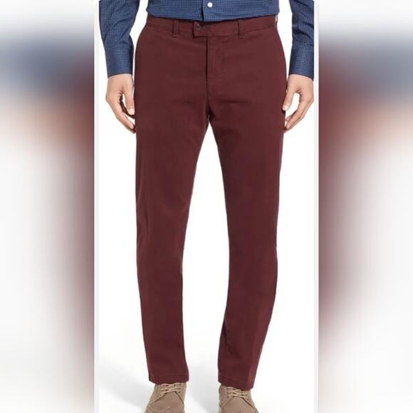BRAX Casual Performance Regular Fit Chino Pants Pima Cotton Maroon 42 x 34 - Picture 1 of 13